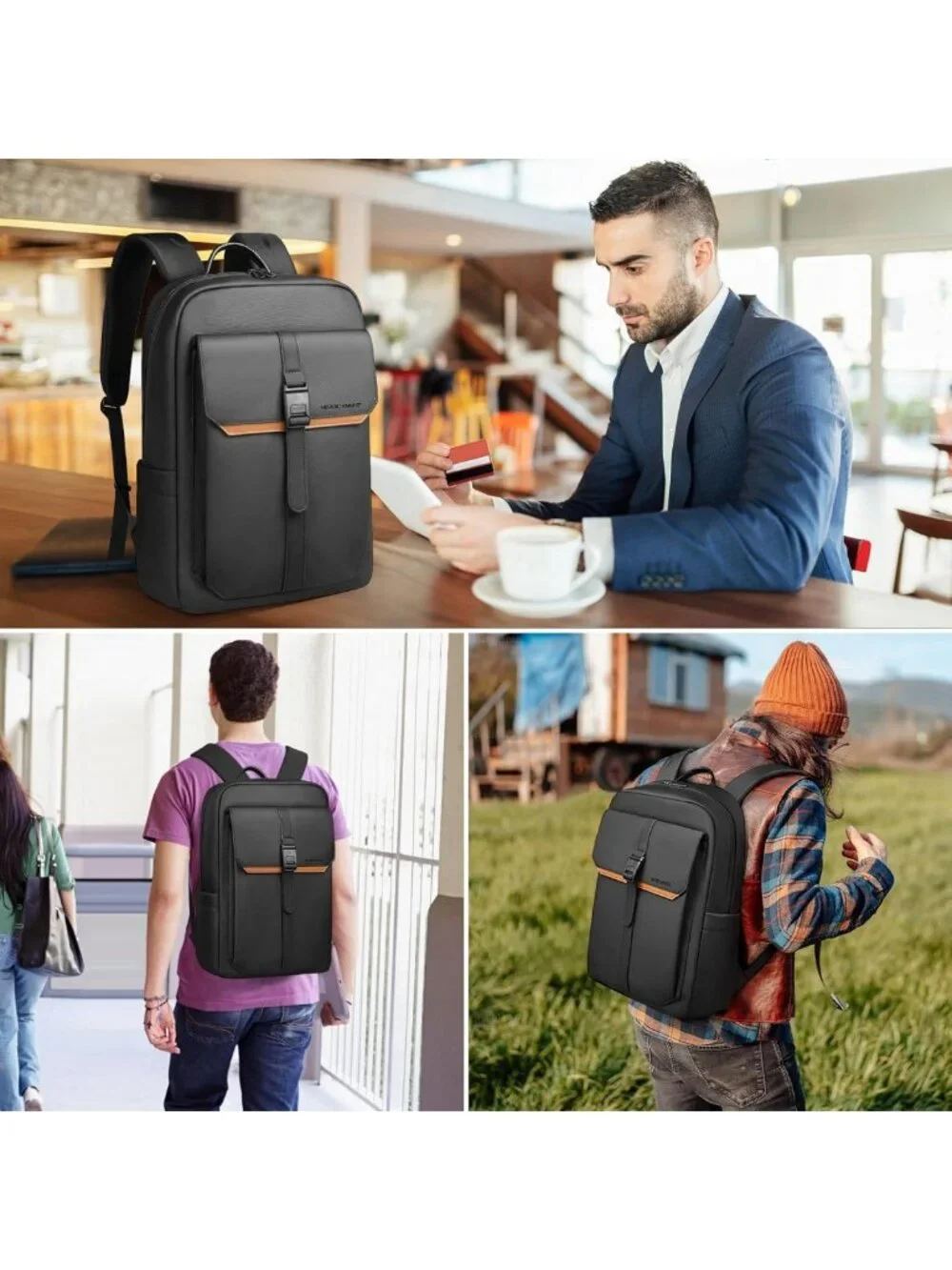 Sleek Slim Laptop Backpack for Men & Women | Stylish, Lightweight, Durable